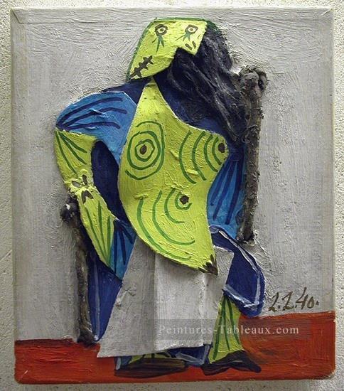 Femme assise dans un fauteuil 3 1940 cubiste Pablo Picasso Peintures à l'huile